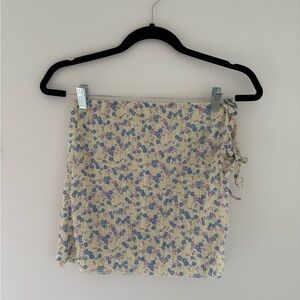 Floral Print Sarong Beach Coverup Skirt